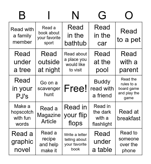St. Simon Summer Reading Bingo  Complete full sheet and turn into your teacher 1st day of school Bingo Card