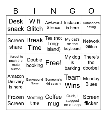 WFH - Bingo Card