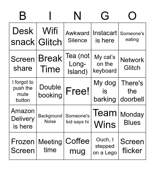 WFH - Bingo Card
