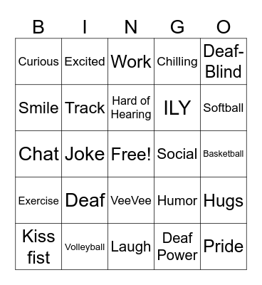 ASL Bingo Card