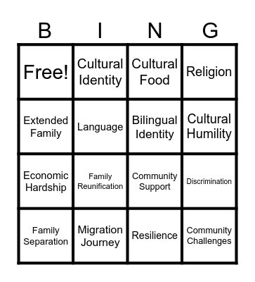 SOLITO Bingo Card