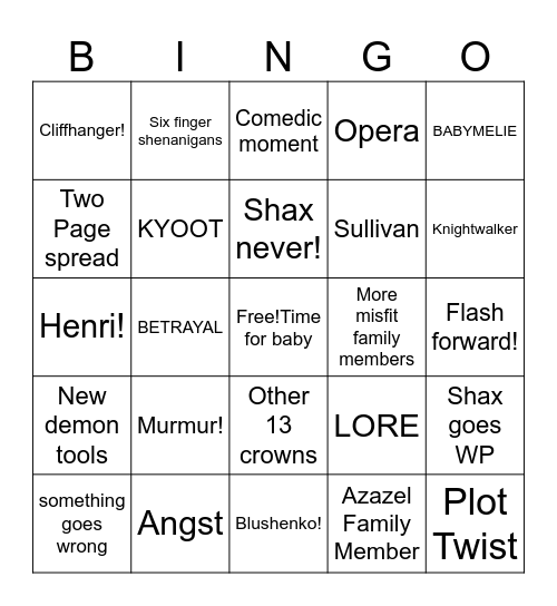 BABY Bingo’ Bingo Card