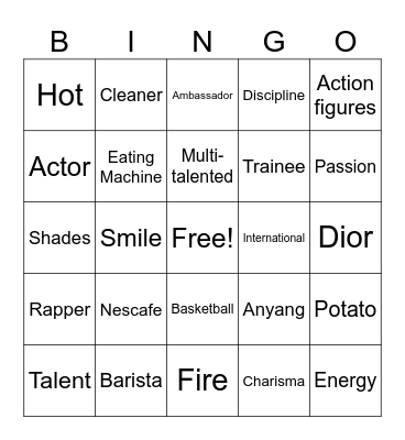 BINGYU Bingo Card