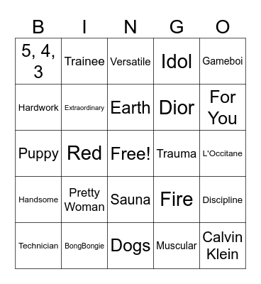 BINGYU Bingo Card