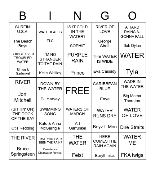 Warder Bingo Card