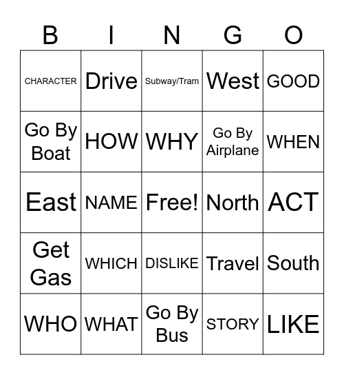 ASL Bingo Card