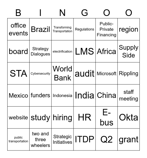 HQ+Global Staff Meeting April 2026 Bingo Card