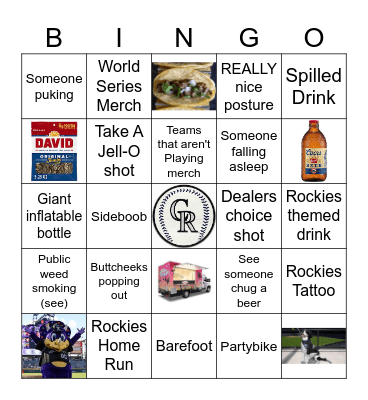 opening day Bingo Card