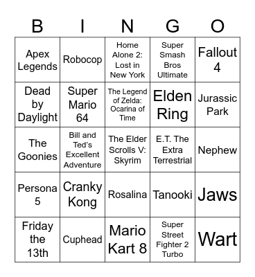Mario Bingo Card