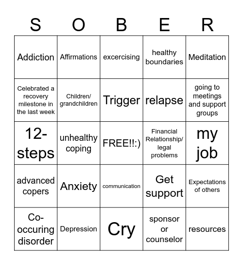 doula Bingo Card