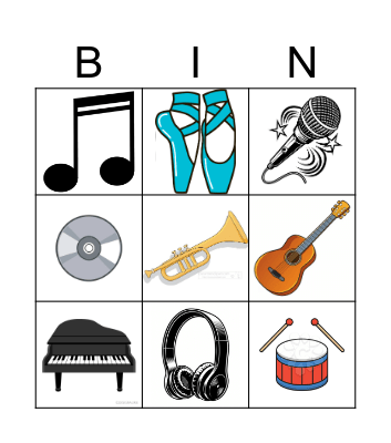 Music Bingo Card