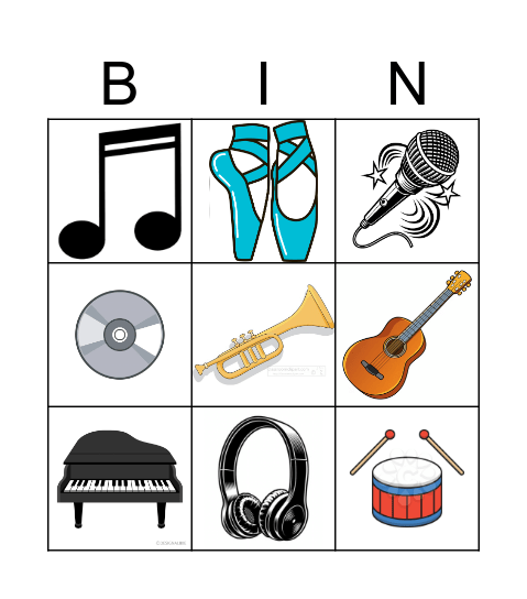 Music Bingo Card