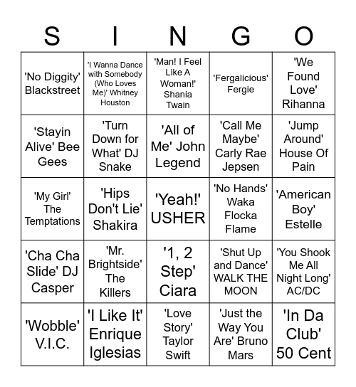 Wedding Crashers: Congrats April & Jax! 4 corners & 1line ◲◱◰◳ & ↕↖↔↘ Bingo Card