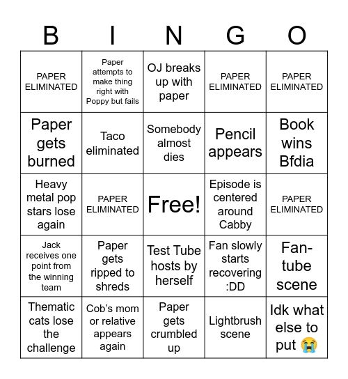 II4E5 bingo card Bingo Card