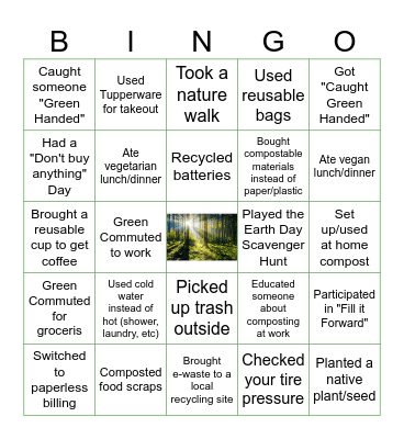 RDMC Earth Week Bingo 2026 Bingo Card
