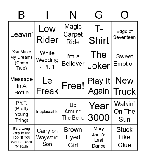 53MB Round 2 Bingo Card