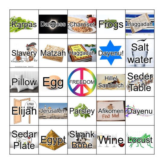 Passover Bingo Card