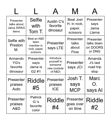 Jama Software A&D Bingo FY27 Bingo Card