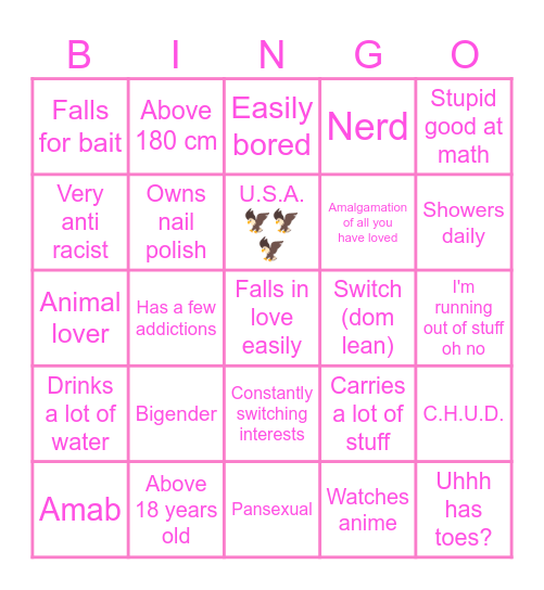 Are you secretly :3trains Bingo Card