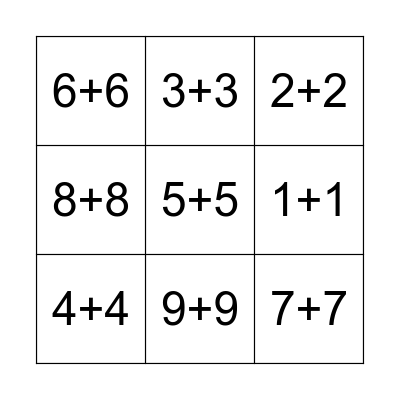 Double Facts Bingo Card
