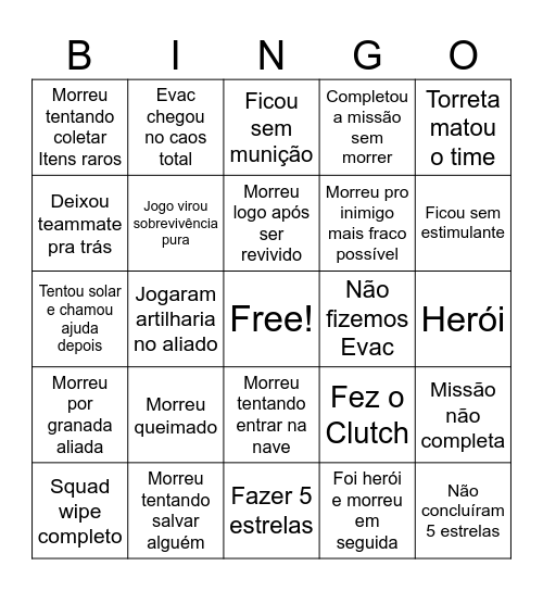 Bingo Helldas Bingo Card