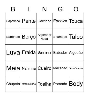CHÁ DA CLARA Bingo Card