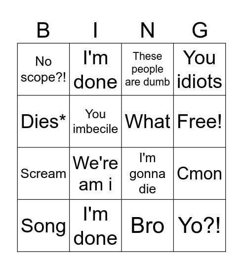 Miles bingo Card
