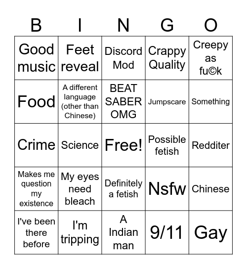 Youtubes Recycling Bin Bingo Card