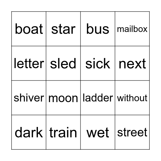 Ver 1 Bingo Card