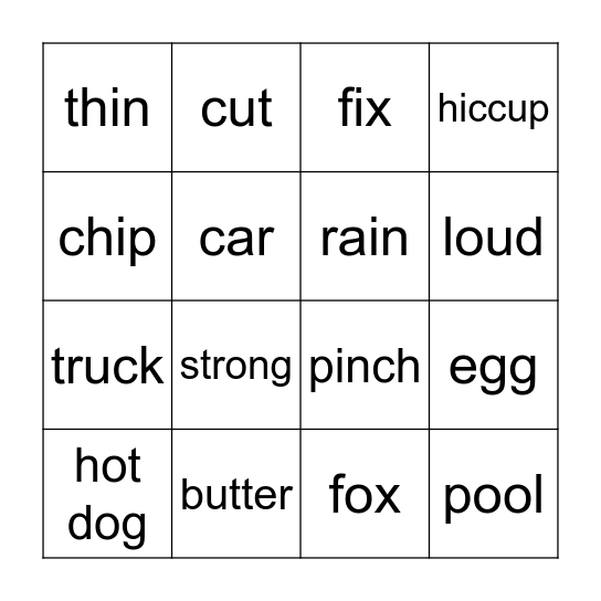 Ver 2 Bingo Card