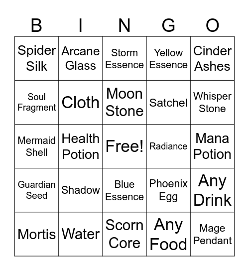 Morningstar Enclave Bingo Card