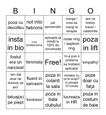profil de fata pe dating apps in 2026 Bingo Card