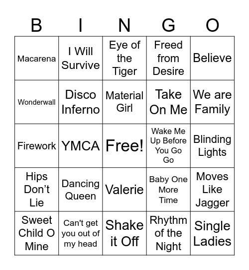 Rising Sun R&R Bingo Card