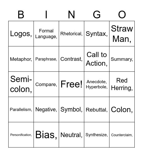 ToolBox Bingo Card