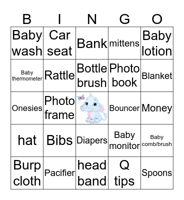 Welcome Little Peanut Bingo Card