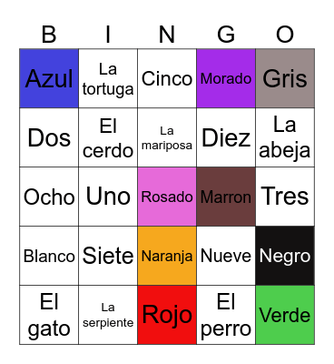 Spanish Bingo 4/2/26 Bingo Card