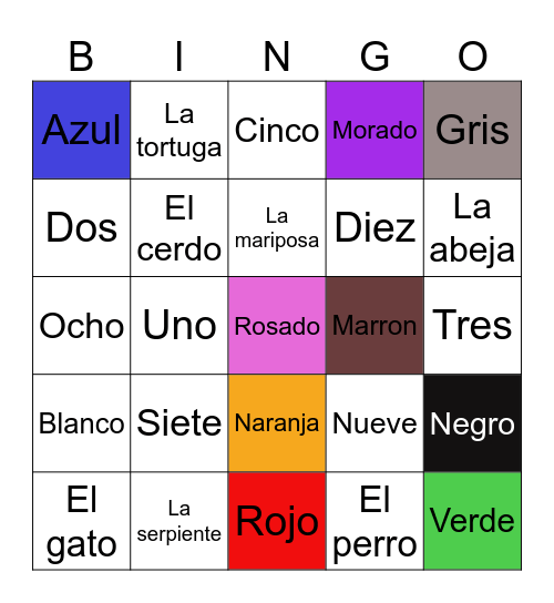 Spanish Bingo 4/2/26 Bingo Card