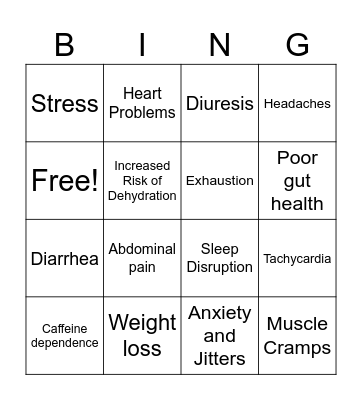 Wired and Tired Bingo Card