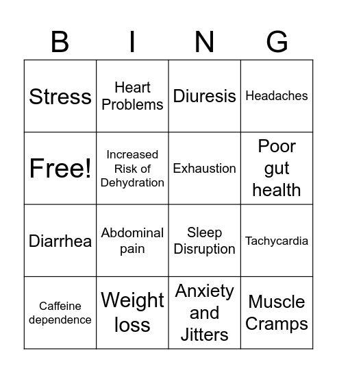 Wired and Tired Bingo Card