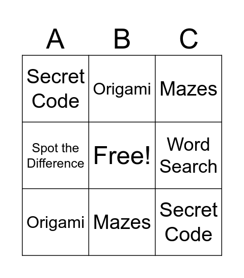 IAR BINGO Card