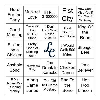 Spring Funny Songs Bingo Card