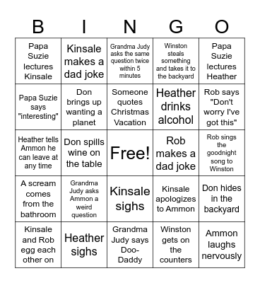 Easter Bingo Card