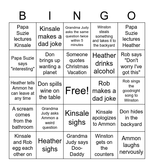 Easter Bingo Card