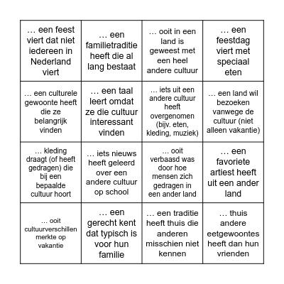 Find someone who... Bingo Card