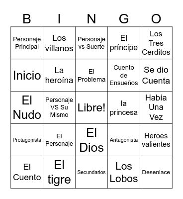 El Cuento Bingo Card