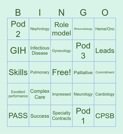 Peds Appreciation Week Bingo! Bingo Card