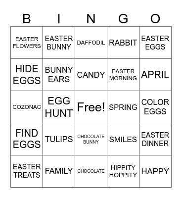 Easter Bingo - for CX Bingo Card