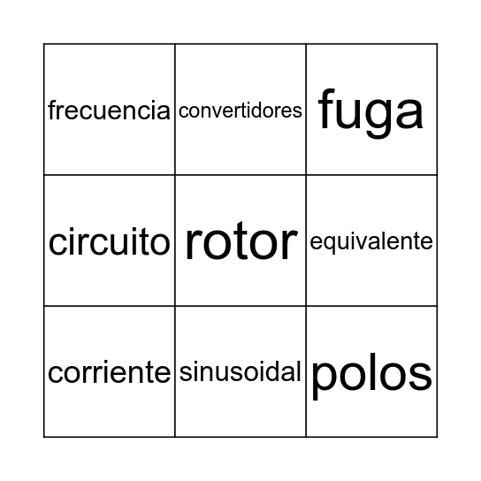 Potencia Bingo Card