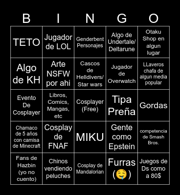 PRComicCon2026 Bingo Card