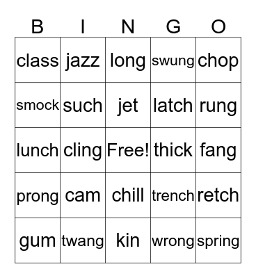 Inky Stinky Bingo Card